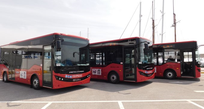 Παρουσίαση νέων λεωφορείων Δημοτικής Συγκοινωνίας Δήμου Πειραιά