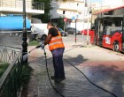 Επιχείρηση καθαρισμού της πλατείας στην συμβολή των οδών Κορυτσάς και Κωπαΐδος στην Παλαιά Κοκκινιά